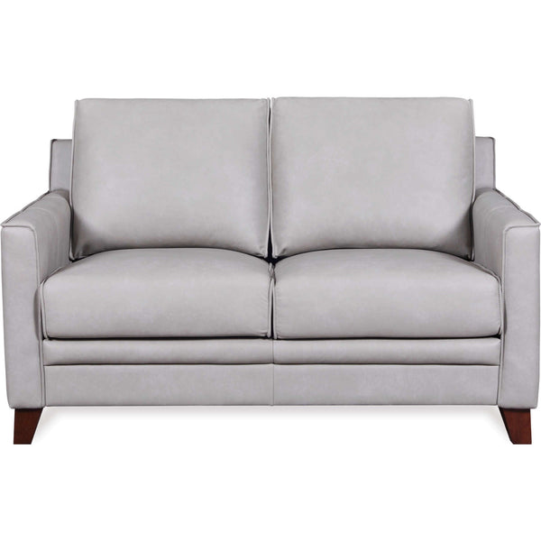 Leather Italia Cambria Stanton Loveseat in Grey Leather.-Washburn's Home Furnishings