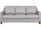 Leather Italia Cambria Stanton Sofa in Grey Leather.-Washburn's Home Furnishings