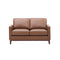 Leather Italia Weston Loveseat in Highland Saddle Leather.-Washburn's Home Furnishings