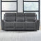 Liberty Cooper Power Reclining Sofa in Blue Gray Leather-Washburn's Home Furnishings