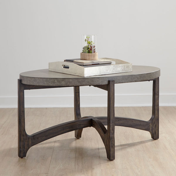 Liberty Furniture Oval Cocktail Table-Washburn's Home Furnishings