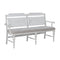 Liberty Furniture River Place Panel Back Bench in Riverstone White & Tobacco-Washburn's Home Furnishings