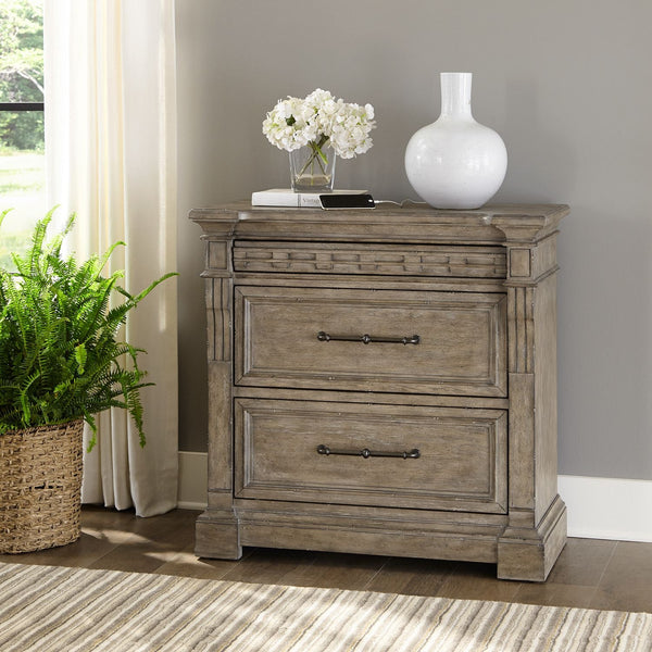 Liberty Town & Country Bedside Chest w/ Charging Station-Washburn's Home Furnishings