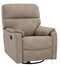 Manwah Swivel Glider Recliner in Stone.-Washburn's Home Furnishings