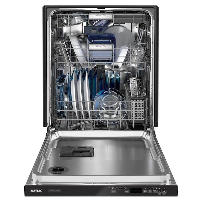 Maytag Stainless Steel Top Control Dishwasher with Third Level Rack-Washburn's Home Furnishings