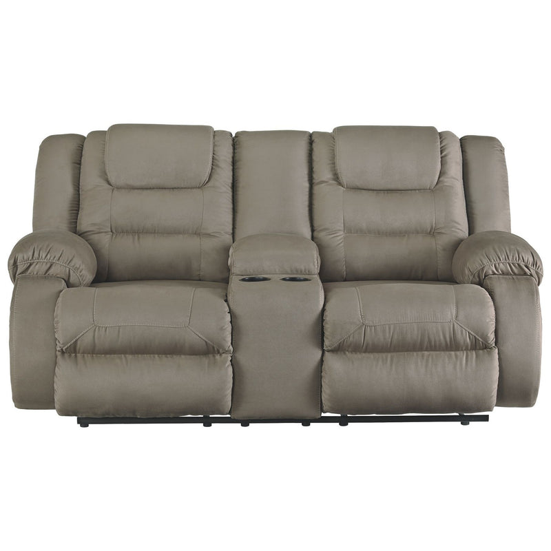 Mccade - Cobblestone - Dbl Rec Loveseat W/console-Washburn's Home Furnishings