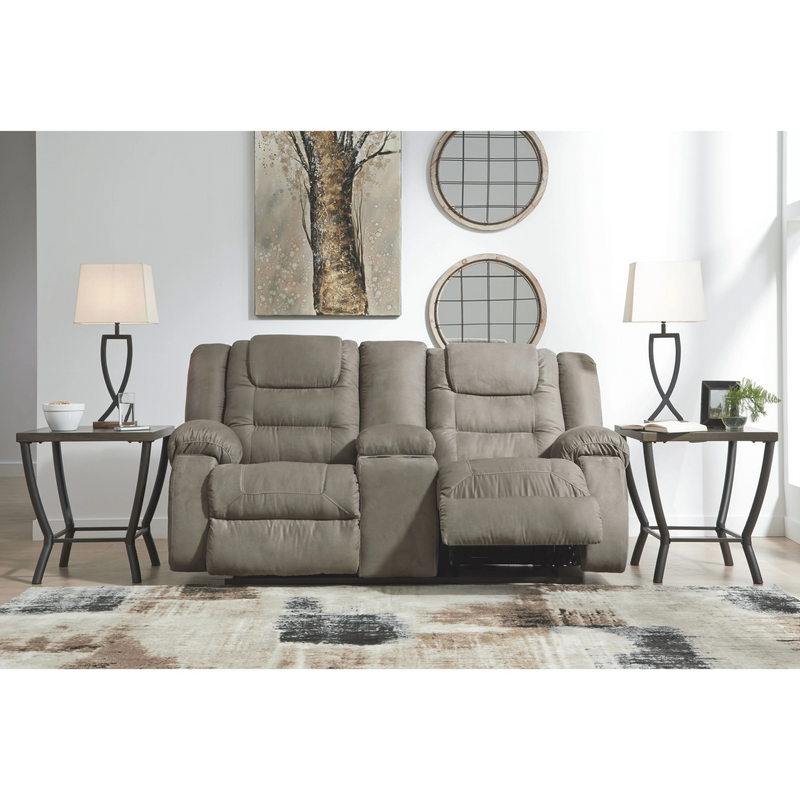 Mccade - Cobblestone - Dbl Rec Loveseat W/console-Washburn's Home Furnishings