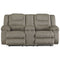 Mccade - Cobblestone - Dbl Rec Loveseat W/console-Washburn's Home Furnishings