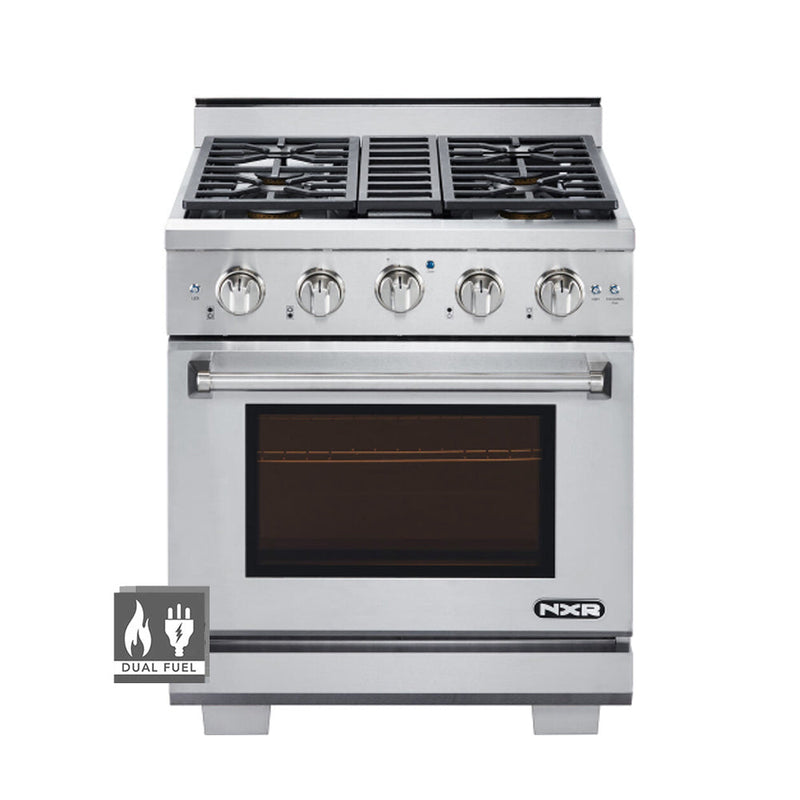 NXR 30-IN. Culinary Series Professional Style LP Gas and Electric Dual Fuel Range SS-Washburn's Home Furnishings