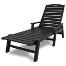 Nautical Chaise W/Arms in Black-Washburn's Home Furnishings