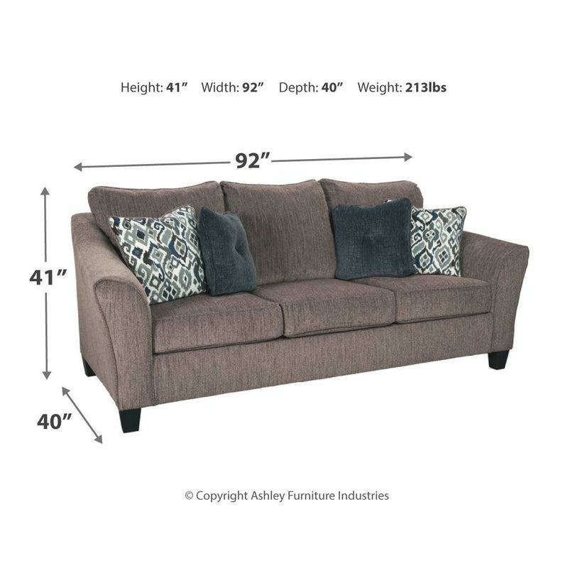 Nemoli - Slate - Queen Sofa Sleeper-Washburn's Home Furnishings