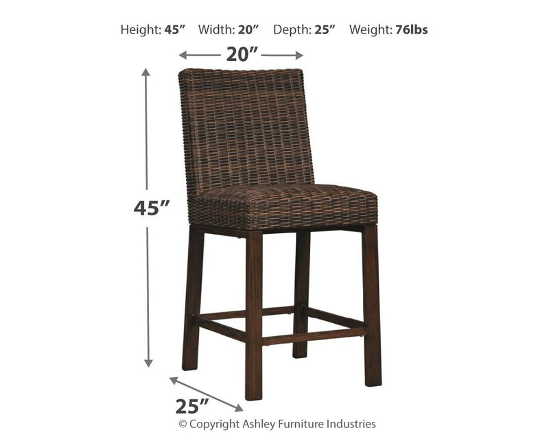 Paradise - Medium Brown - Barstool (2/cn)-Washburn's Home Furnishings