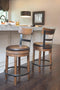 Pinnadel - Light Brown - Uph Swivel Barstool (1/cn)-Washburn's Home Furnishings