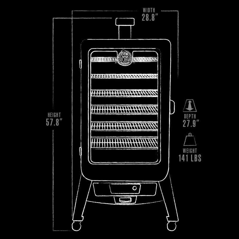 Pit Boss Copperhead 7-Series Wood Pellet Vertical Smoker-Washburn's Home Furnishings