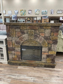 Polyfiber Faux Stone Electric Fireplace-Washburn's Home Furnishings