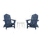 Polywood 3-Piece Vineyard Grand Adirondack Set in Navy/White Bundle-Washburn's Home Furnishings