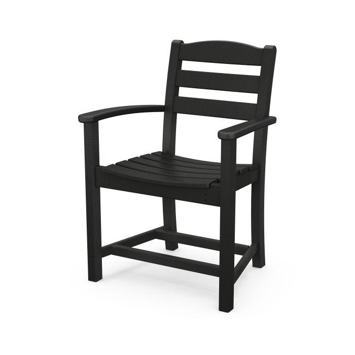 Polywood La Casa Café Dining Arm Chair in Black-Washburn's Home Furnishings