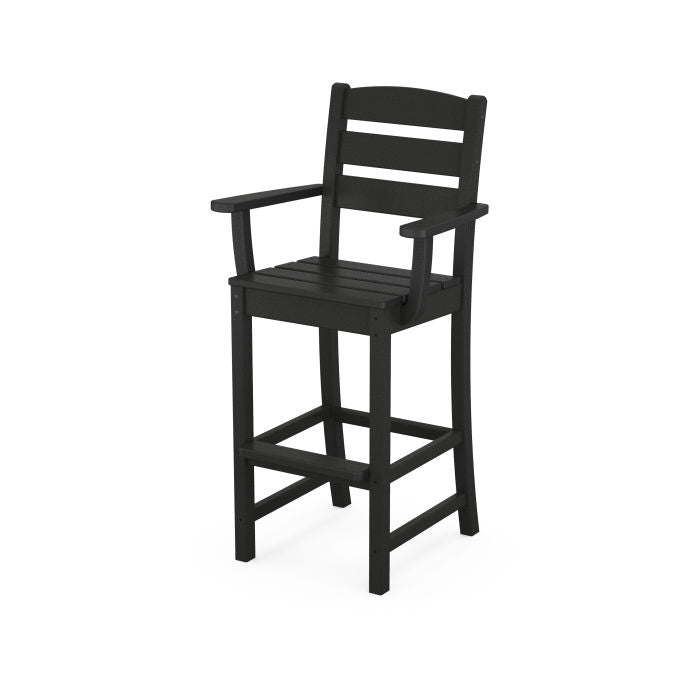 Polywood Lakeside Bar Arm Chair in Black-Washburn's Home Furnishings