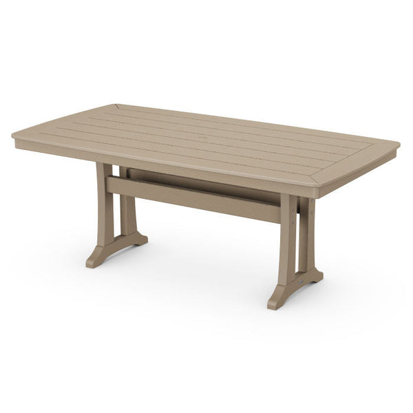 Polywood Nautical Trestle 38" x 73" Dining Table in Vintage Sahara-Washburn's Home Furnishings