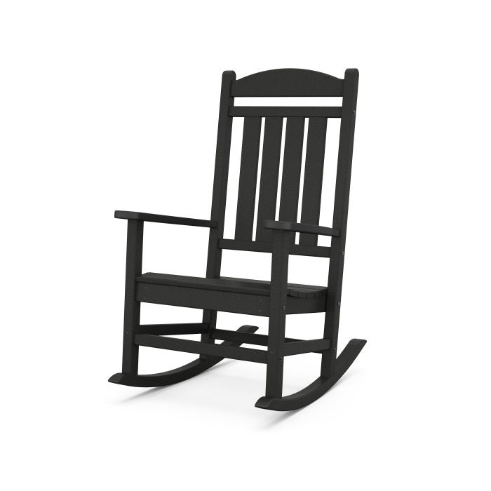 Polywood Presidential Rocker in Black-Washburn's Home Furnishings