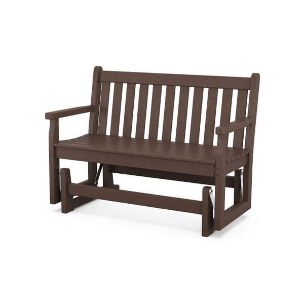 Polywood Traditional Garden 48" Glider in Mahogany-Washburn's Home Furnishings