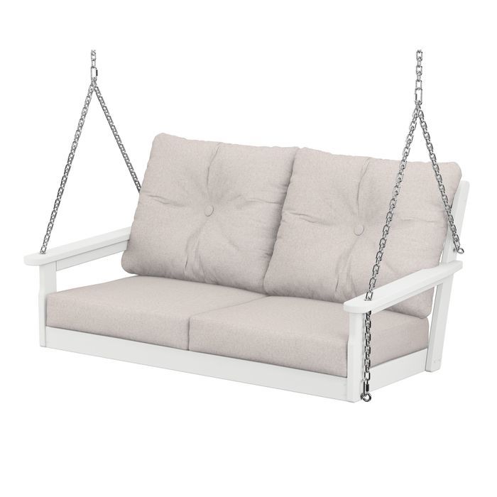 Polywood Vineyard Deep Seating Swing in White-Washburn's Home Furnishings