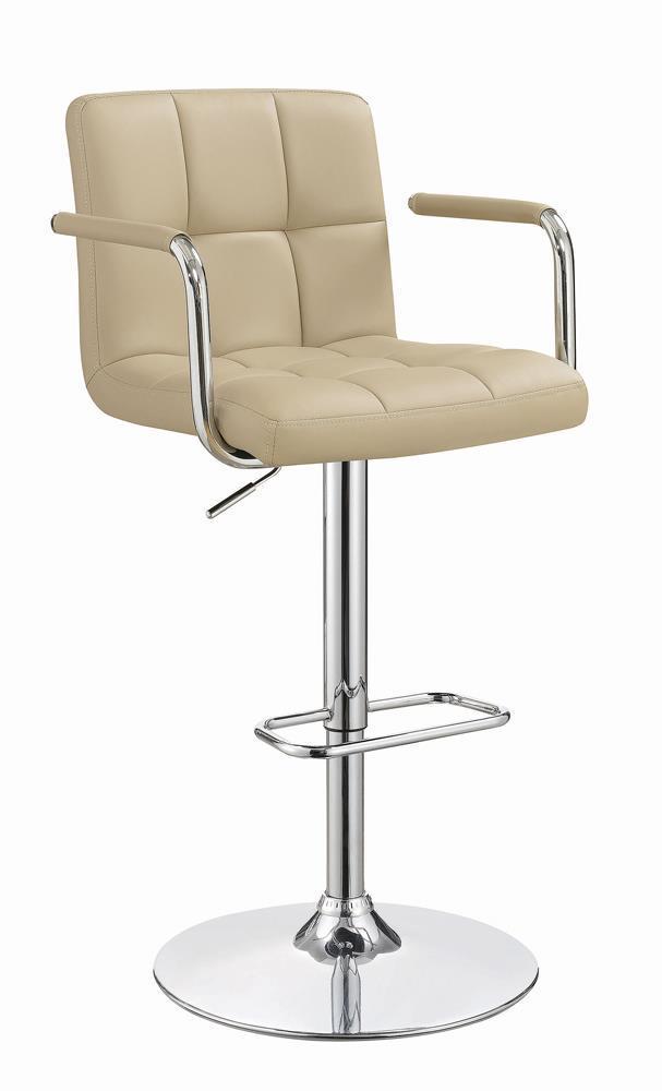 Rec Room/bar Stools: Height Adjustable - Adjustable Bar Stool - Beige-Washburn's Home Furnishings