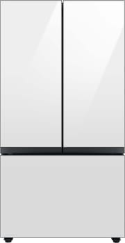 Samsung Bespoke 3-Door French Door Refrigerator 24 cu. ft. in White Glass with AutoFill Water Pitcher-Washburn's Home Furnishings