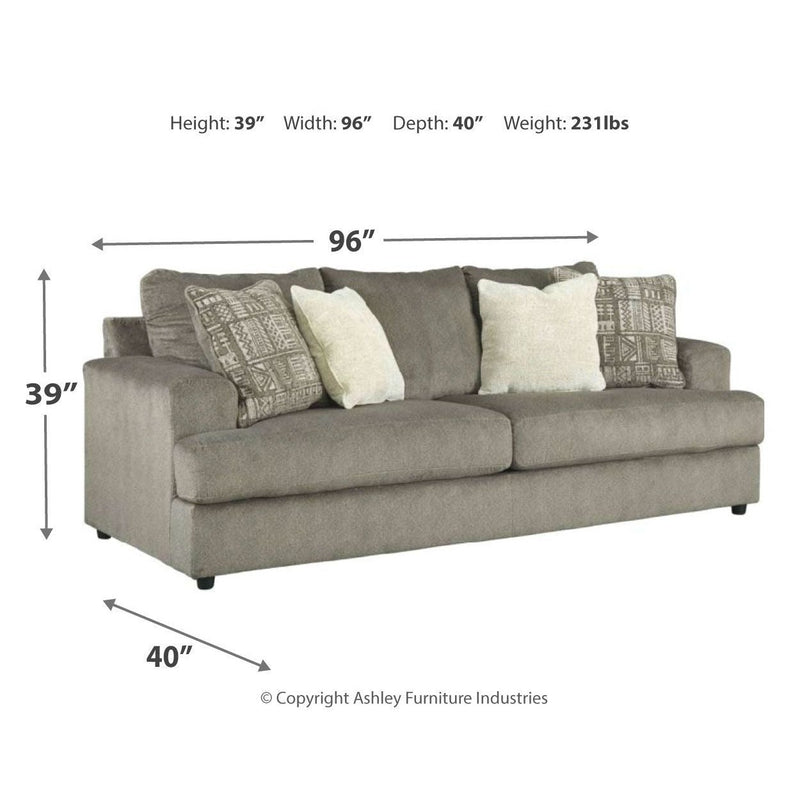 Soletren - Ash - Queen Sofa Sleeper-Washburn's Home Furnishings