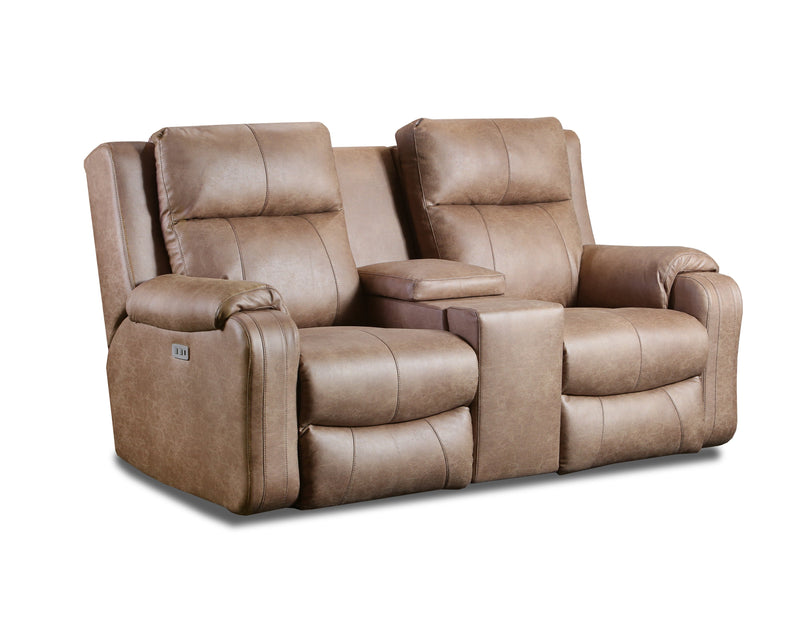 Southern Motion Contour Reclining Loveseat with Console w/ Power Headrest.-Washburn's Home Furnishings