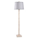 Stylecraft Dann Foley Lifestyle Light Pink Metal Floor Lamp w/ Light Gray & Black Gingham Trim Shade |-Washburn's Home Furnishings