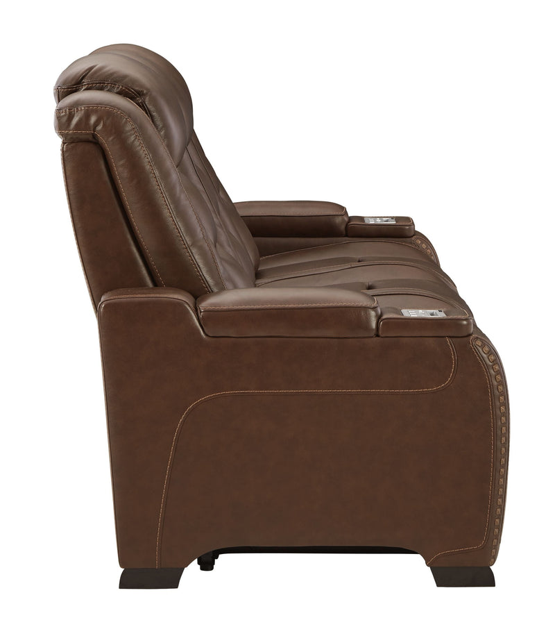 The Man-den - Mahogany - Pwr Rec Sofa With Adj Headrest-Washburn's Home Furnishings