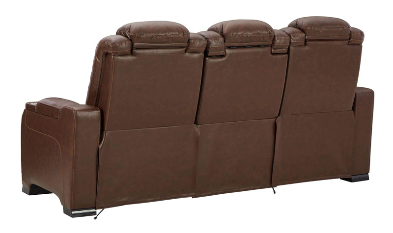 The Man-den - Mahogany - Pwr Rec Sofa With Adj Headrest-Washburn's Home Furnishings