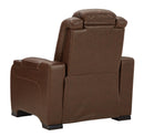 The Man-den - Mahogany - Pwr Recliner/adj Headrest-Washburn's Home Furnishings