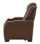 The Man-den - Mahogany - Pwr Recliner/adj Headrest-Washburn's Home Furnishings