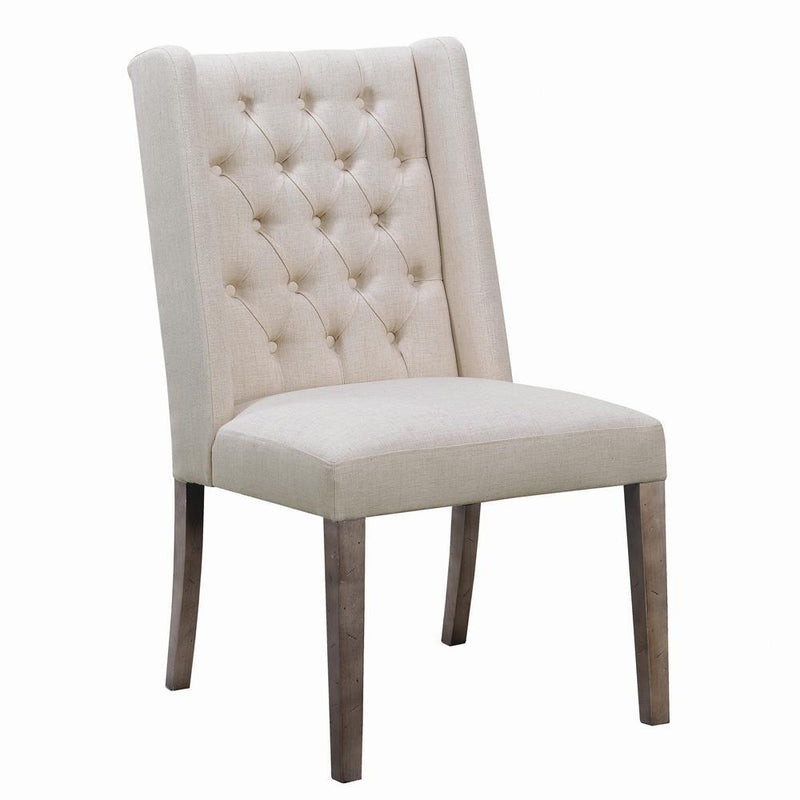 Tufted Side Chair (set Of 2) - Brown-Washburn's Home Furnishings