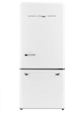 Unique Classic Retro 18 cuft Bottom Freezer Refrigerator in Marshmellow White-Washburn's Home Furnishings