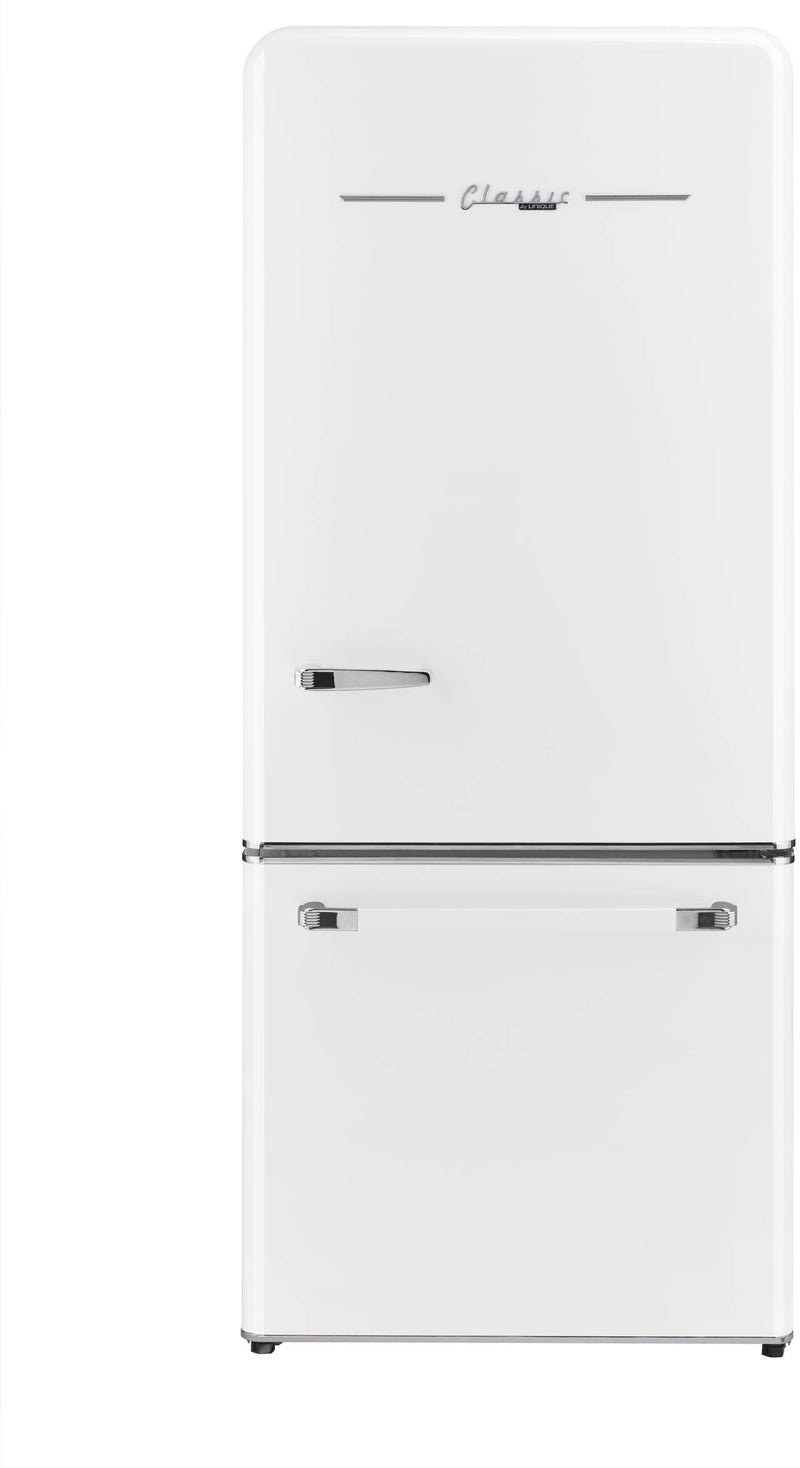 Unique Classic Retro 18 cuft Bottom Freezer Refrigerator in Marshmellow White-Washburn's Home Furnishings