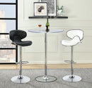 Upholstered Adjustable Height Bar Stools - Black (set Of 2)-Washburn's Home Furnishings