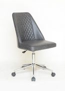 Upholstered Tufted Back Office Chair - Grey-Washburn's Home Furnishings