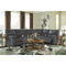 Urbino - Charcoal - Left Arm Facing Power Loveseat 3 Pc Sectional-Washburn's Home Furnishings