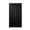 VITARA 20.6 Cubic Foot Side-by-Side Refrigerator with Total No Frost, Inverter Compressor, Electronic Control, LED Lighting, Recessed Handle, Gallon Storage, Manual Twist Ice-Maker in Black-Washburn's Home Furnishings