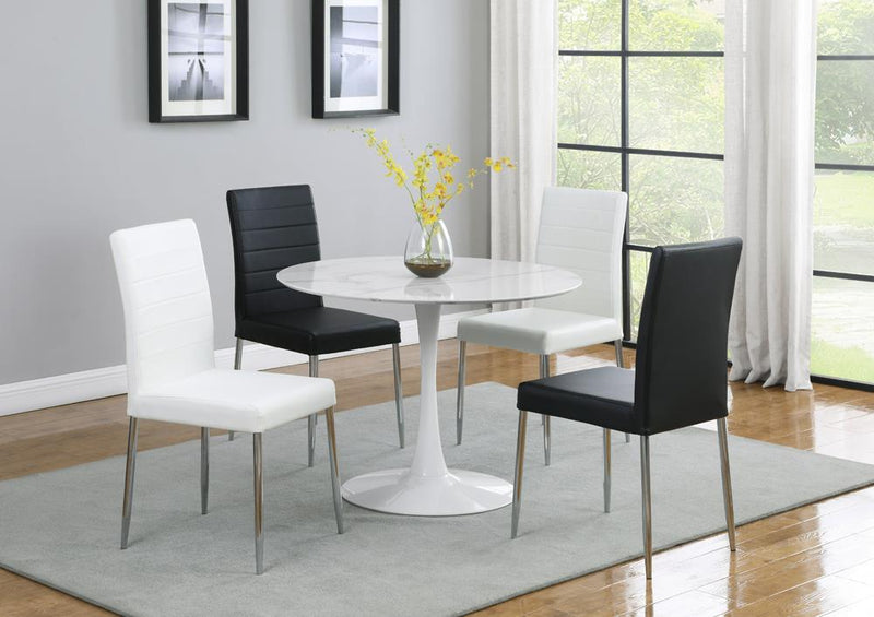 Vance Upholstered Dining Chairs - White (set Of 4)-Washburn's Home Furnishings