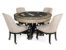 Vienna Poker Table with Four Chairs in Flax-Washburn's Home Furnishings