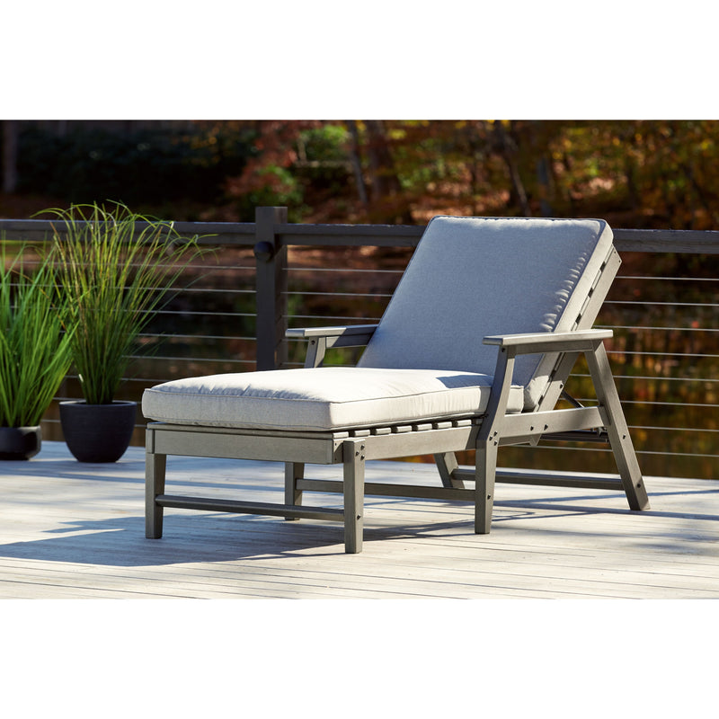 Visola - Gray - Chaise Lounge With Cushion-Washburn's Home Furnishings