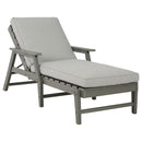 Visola - Gray - Chaise Lounge With Cushion-Washburn's Home Furnishings