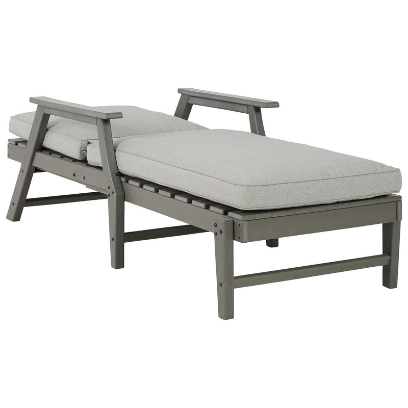 Visola - Gray - Chaise Lounge With Cushion-Washburn's Home Furnishings