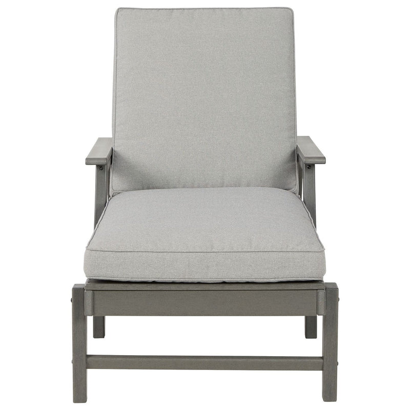 Visola - Gray - Chaise Lounge With Cushion-Washburn's Home Furnishings