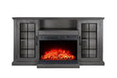 Vitara 59" TV Stand w/ fireplace in charcoal-Washburn's Home Furnishings