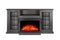 Vitara 59" TV Stand w/ fireplace in charcoal-Washburn's Home Furnishings